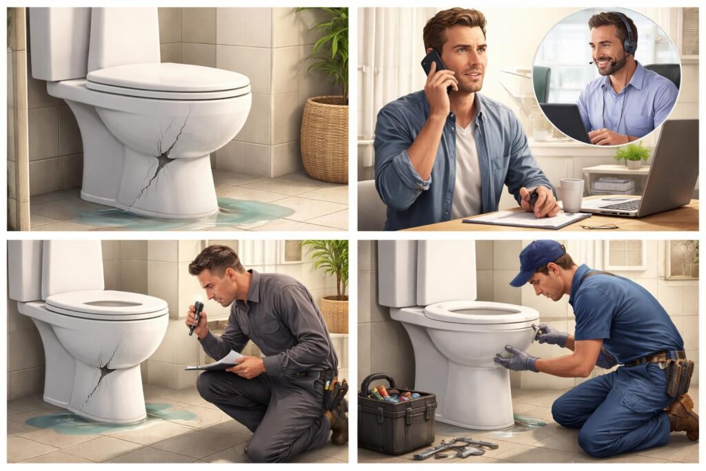 découvrez les étapes essentielles à suivre lorsque vos toilettes sont fissurées ou cassées, et comment votre assurance peut vous aider dans ces situations.