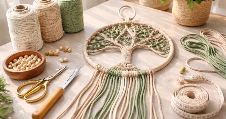 apprenez à réaliser un arbre de vie en macramé grâce à ce tutoriel complet avec conseils et astuces spécialement conçus pour les débutants.