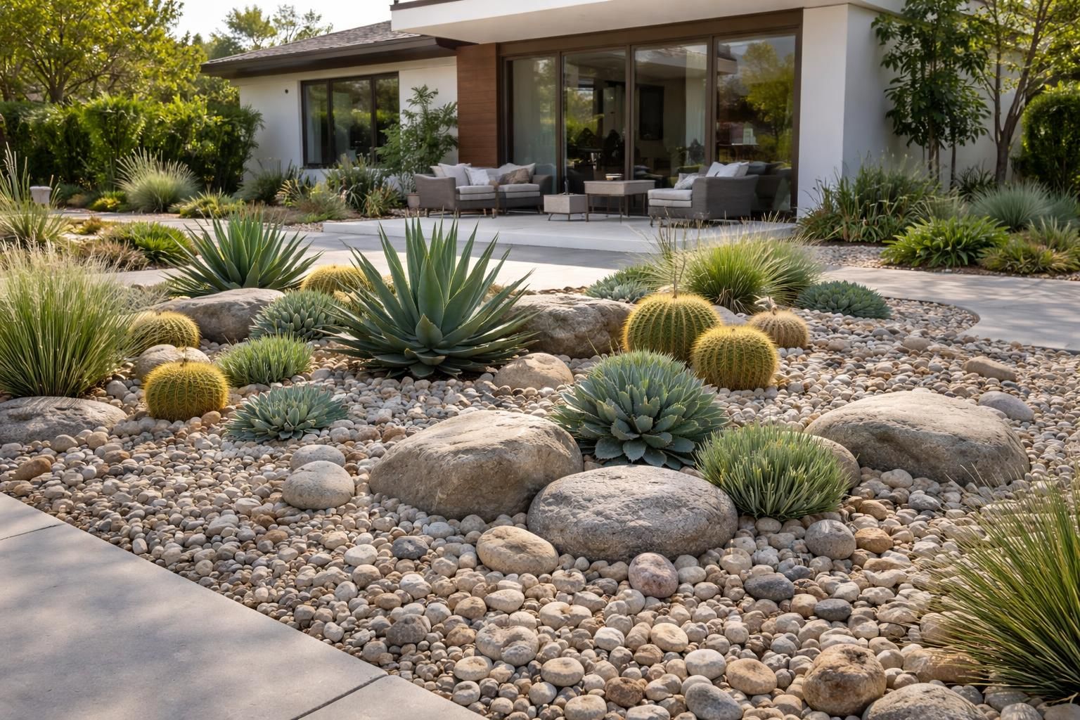 découvrez les avantages d'un parterre moderne avec cailloux sans entretien pour un aménagement paysager esthétique et facile à vivre. optez pour une solution durable et élégante qui embellit votre jardin tout en réduisant l'entretien.